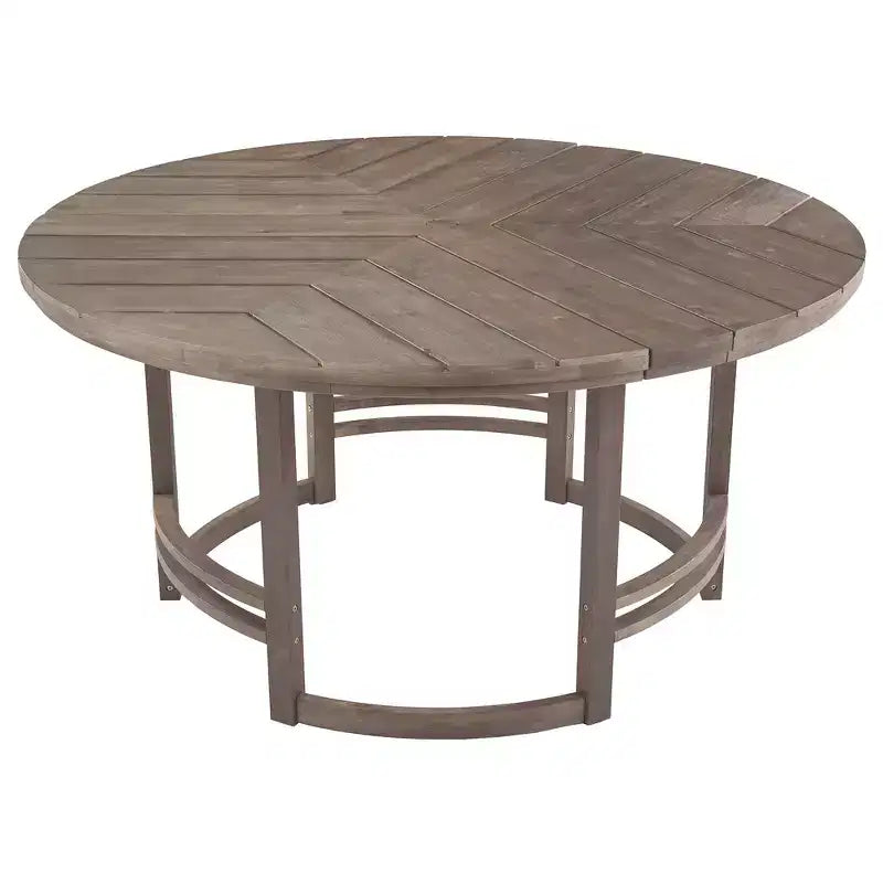 Whisen 5-Piece Outdoor Kitchen Dining Set for 4, Patio Round Dining Table And Chairs Set with Umbrella Hole and Removable Cushions