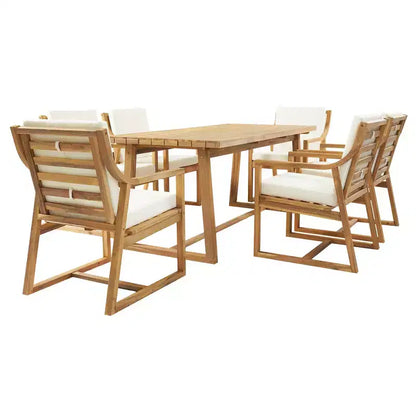 Whisen 5-Piece Outdoor Kitchen Dining Set for 4, Patio Round Dining Table And Chairs Set with Umbrella Hole and Removable Cushions
