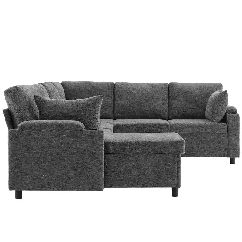 Whisen 109.9 Sectional Sofa Versatile Sofa Bed Sofa Sleeper U-shaped Sofa with Ample Storage Space