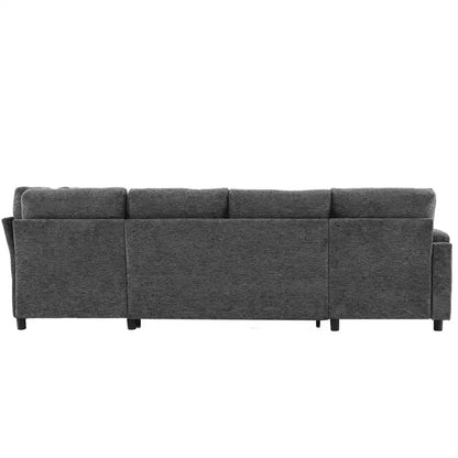 Whisen 109.9 Sectional Sofa Versatile Sofa Bed Sofa Sleeper U-shaped Sofa with Ample Storage Space
