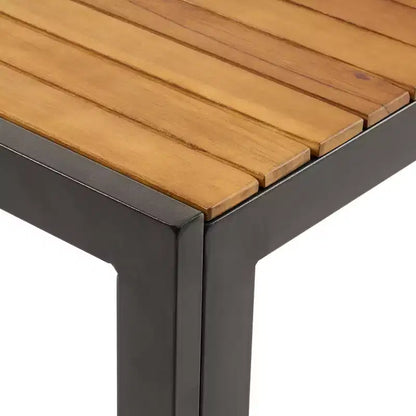 Christopher Knight Home Lemyra Ensemble repas 7 pièces en maille et bois d'acacia, Teck/Noir