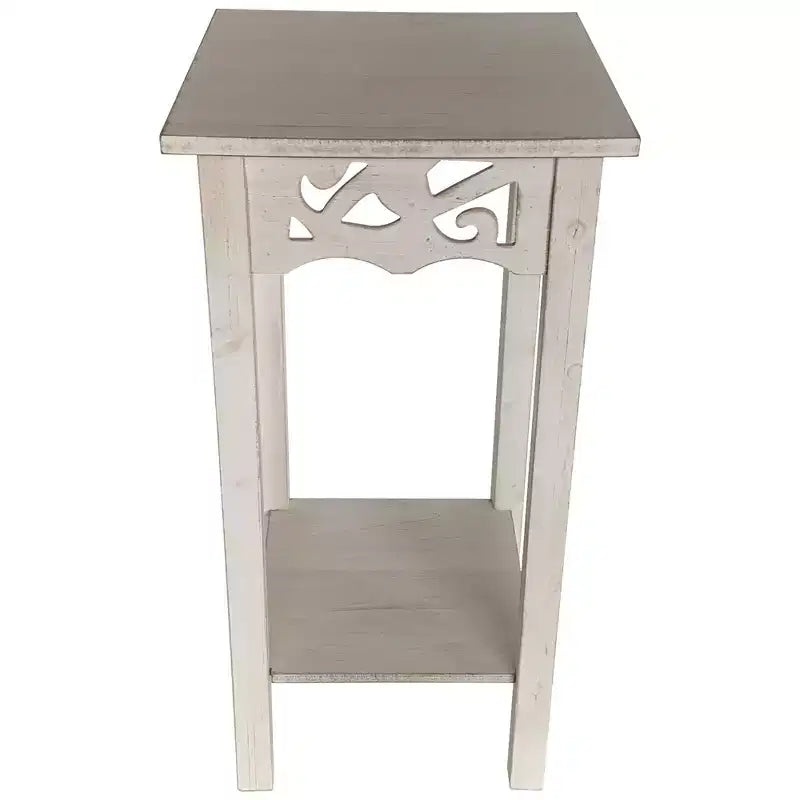 eHemco Table d'appoint décorative avec étagère de rangement, 30 x 30 x 60 cm