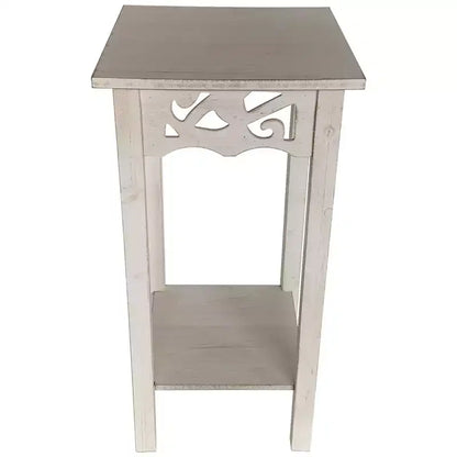 eHemco Table d'appoint décorative avec étagère de rangement, 30 x 30 x 60 cm
