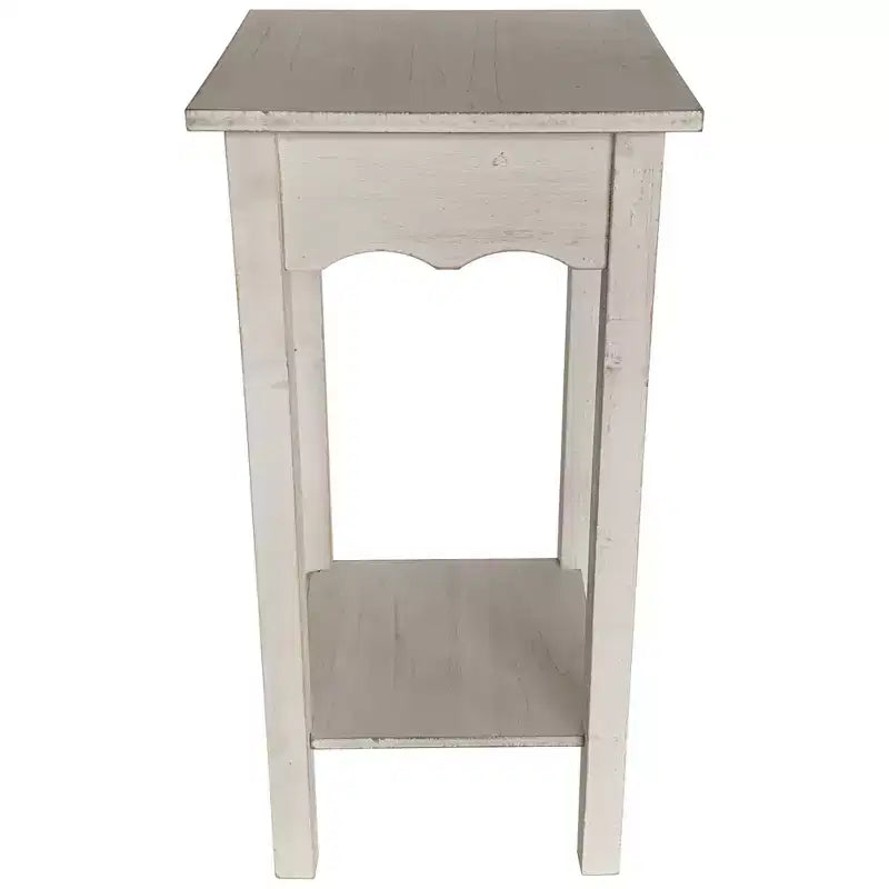 eHemco Table d'appoint décorative avec étagère de rangement, 30 x 30 x 60 cm