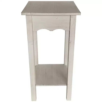 eHemco Table d'appoint décorative avec étagère de rangement, 30 x 30 x 60 cm