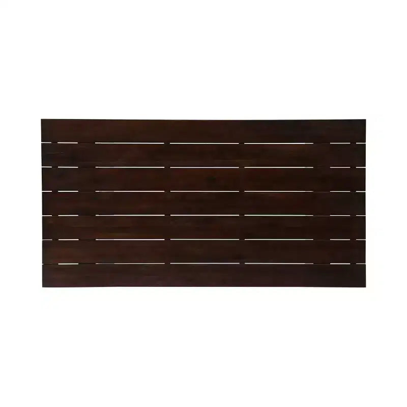 Christopher Knight Home Shalimar Outdoor Acacia Wood 7 Piece Dining Set, Dark Brown and White