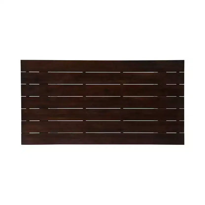 Christopher Knight Home Shalimar Outdoor Acacia Wood 7 Piece Dining Set, Dark Brown and White