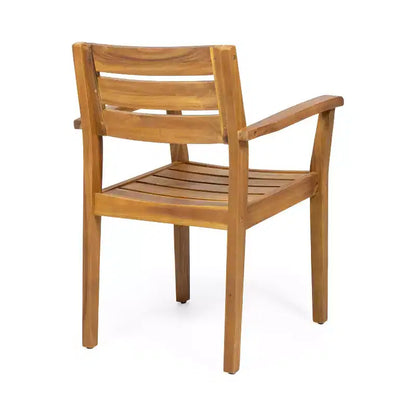 GDFStudio Brigitte Ensemble de salle à manger extérieur 5 pièces en bois d'acacia rustique
