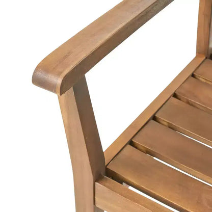GDFStudio Brigitte Ensemble de salle à manger extérieur 5 pièces en bois d'acacia rustique