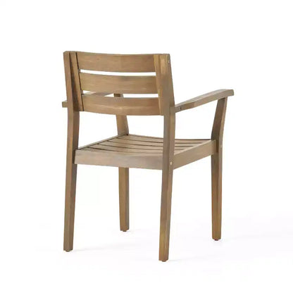 GDFStudio Brigitte Ensemble de salle à manger extérieur 5 pièces en bois d'acacia rustique