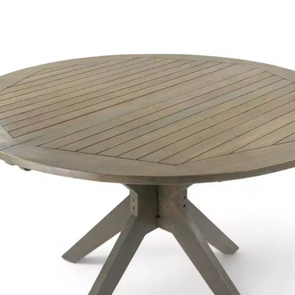 GDFStudio Brigitte Ensemble de salle à manger extérieur 5 pièces en bois d'acacia rustique
