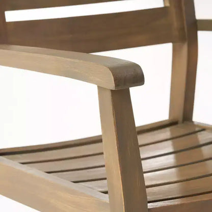 GDFStudio Brigitte Ensemble de salle à manger extérieur 5 pièces en bois d'acacia rustique