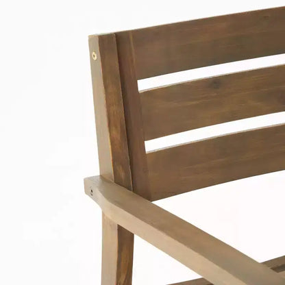 GDFStudio Brigitte Ensemble de salle à manger extérieur 5 pièces en bois d'acacia rustique