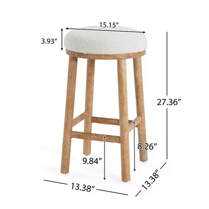 Tabourets de comptoir rembourrés modernes et minimalistes Patsy en bois d'hévéa de Christopher Knight Home (Lot de 2)