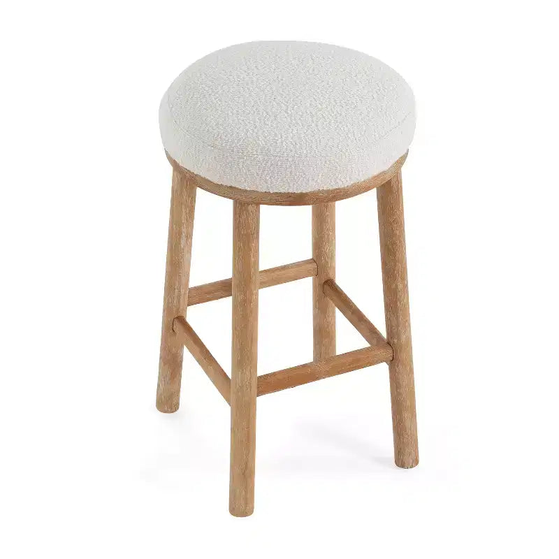 Tabourets de comptoir rembourrés modernes et minimalistes Patsy en bois d'hévéa de Christopher Knight Home (Lot de 2)