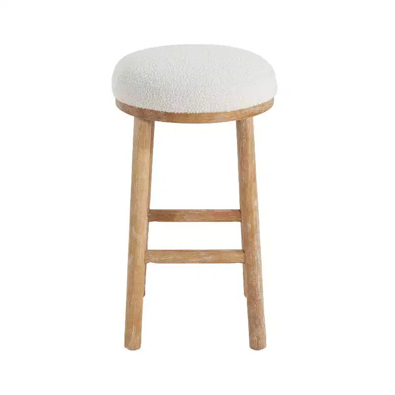 Tabourets de comptoir rembourrés modernes et minimalistes Patsy en bois d'hévéa de Christopher Knight Home (Lot de 2)