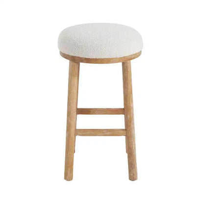 Tabourets de comptoir rembourrés modernes et minimalistes Patsy en bois d'hévéa de Christopher Knight Home (Lot de 2)