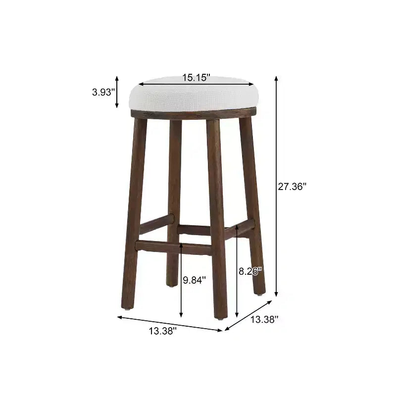 Tabourets de comptoir rembourrés modernes et minimalistes Patsy en bois d'hévéa de Christopher Knight Home (Lot de 2)