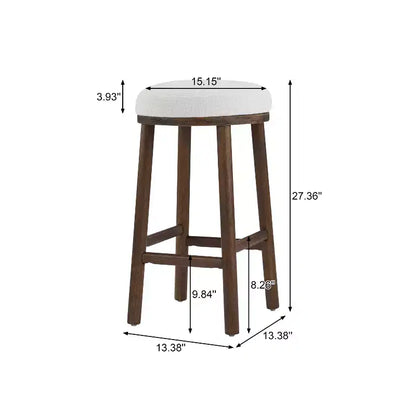 Tabourets de comptoir rembourrés modernes et minimalistes Patsy en bois d'hévéa de Christopher Knight Home (Lot de 2)