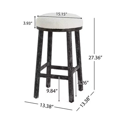 Tabourets de comptoir rembourrés modernes et minimalistes Patsy en bois d'hévéa de Christopher Knight Home (Lot de 2)