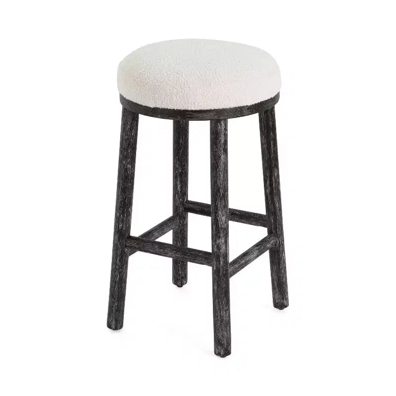 Tabourets de comptoir rembourrés modernes et minimalistes Patsy en bois d'hévéa de Christopher Knight Home (Lot de 2)