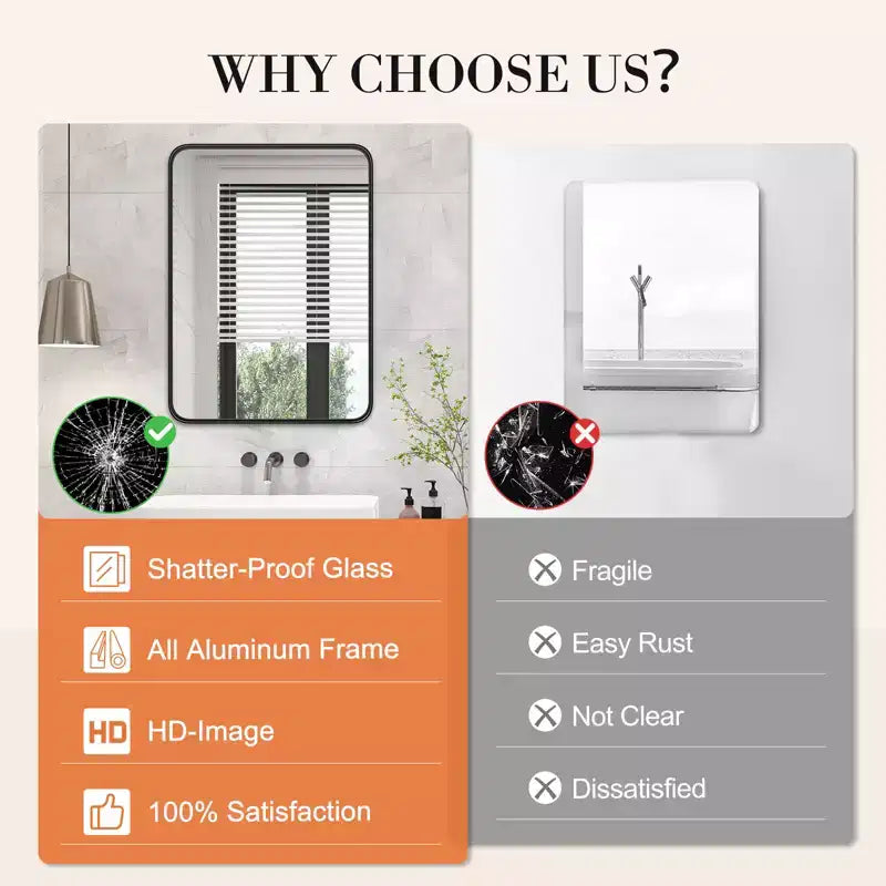MAYEERTY Bathroom Vanity Mirror - Wall Mounted