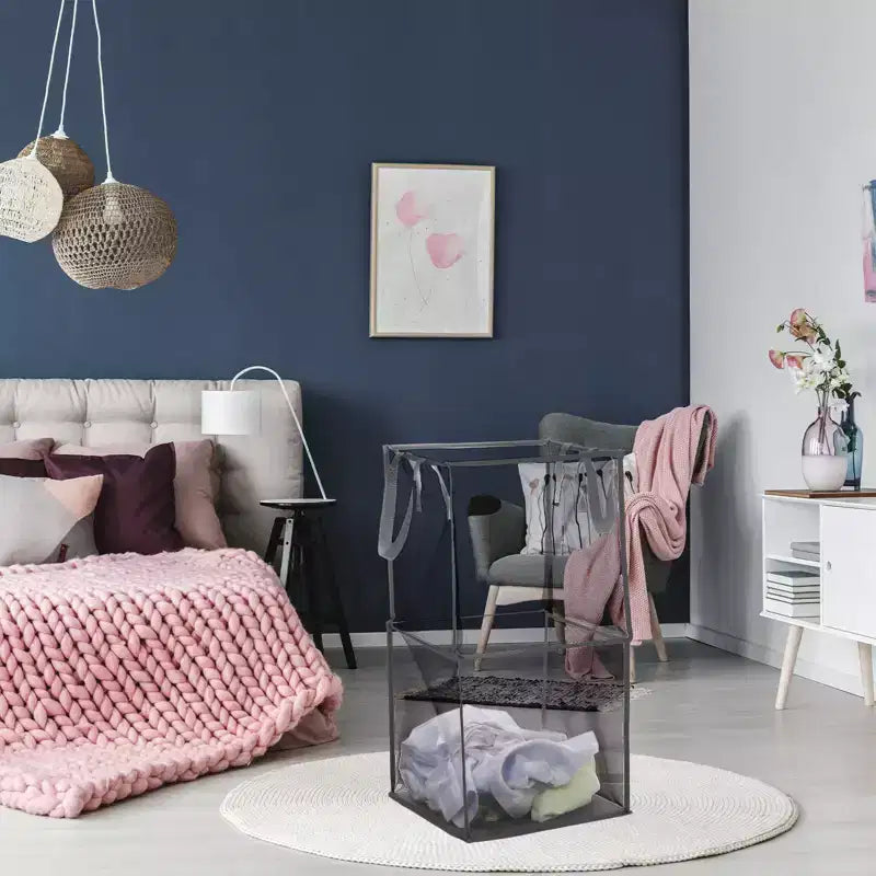 Panier à Linge en Maille de Nylon Portable avec Poignées Renforcées Unique Bargains