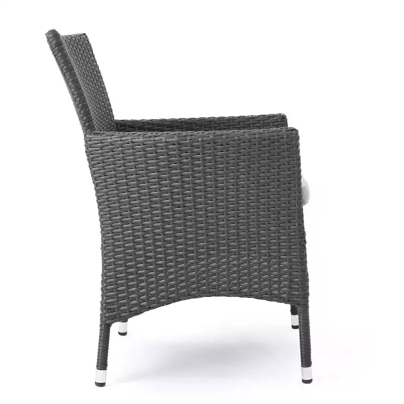 Christopher Knight Home Outdoor Acacia Wood and Wicker 7 Piece Dining Set with Cushions