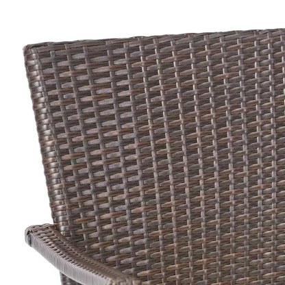 Christopher Knight Home Haley Outdoor Acacia Wood and Wicker 5 Piece Dining Set with Cushion