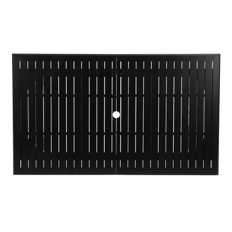 GDFStudio Benway Ensemble de salle à manger 7 pièces en osier et aluminium avec coussins, marron clair/noir