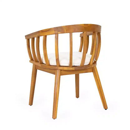 Christopher Knight Home Casper 7 Piece Outdoor Rustic Acacia Wood Dining Set with Slat Paneling