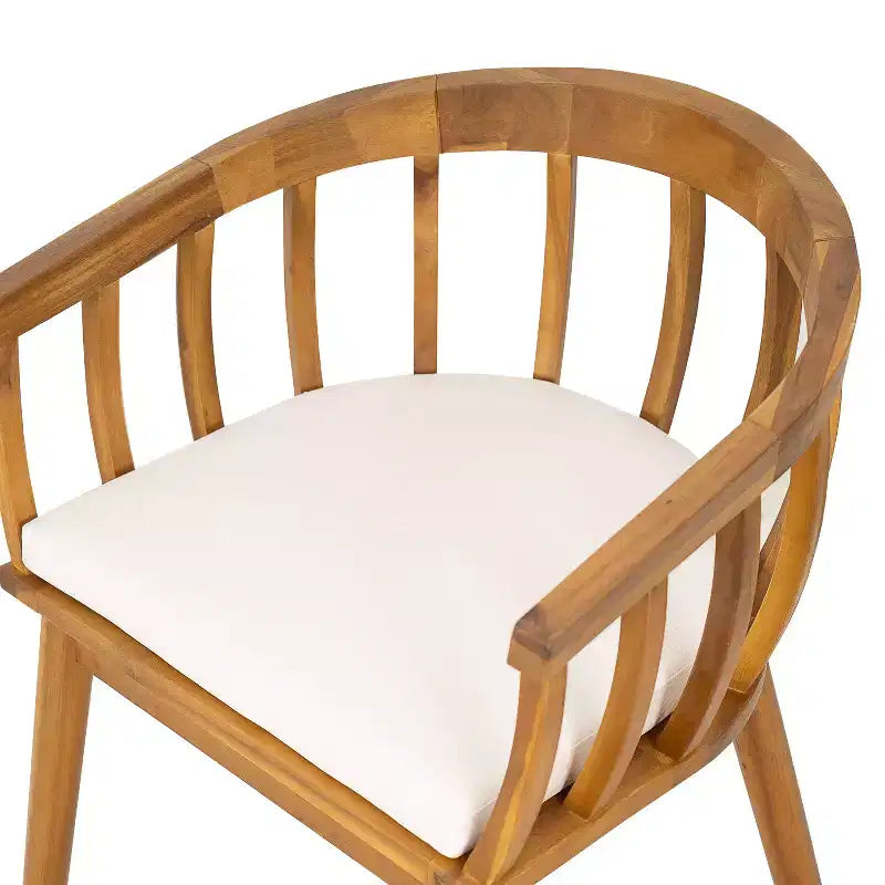 Christopher Knight Home Casper 7 Piece Outdoor Rustic Acacia Wood Dining Set with Slat Paneling