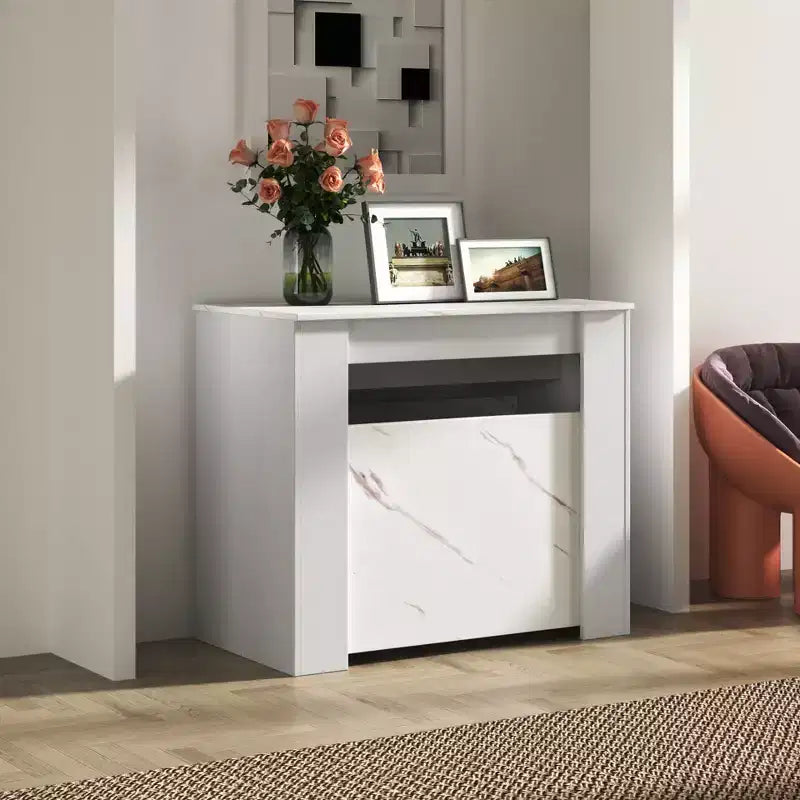 CLIHOME 118.11 Grande Table Console Extensible Multifonctionnelle, Table à Manger pour 5 à 8 Personnes