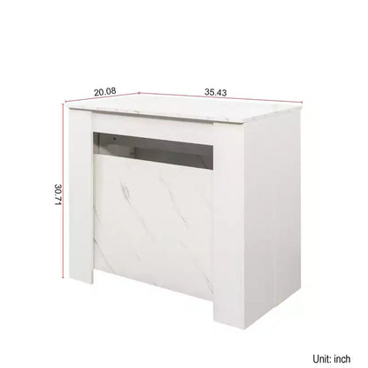 CLIHOME 118.11 Grande Table Console Extensible Multifonctionnelle, Table à Manger pour 5 à 8 Personnes
