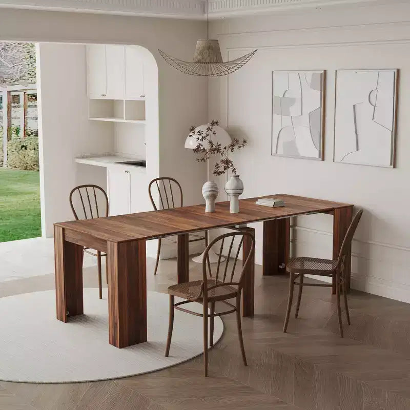 CLIHOME 118.11 Grande Table Console Extensible Multifonctionnelle, Table à Manger pour 5 à 8 Personnes