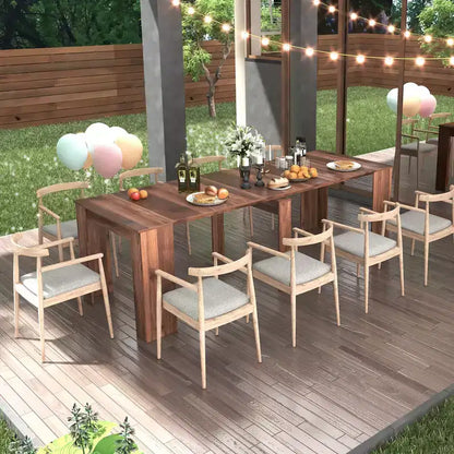 CLIHOME 118.11 Grande Table Console Extensible Multifonctionnelle, Table à Manger pour 5 à 8 Personnes