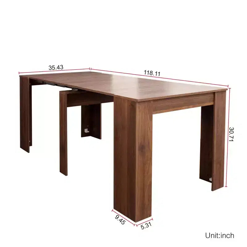CLIHOME 118.11 Grande Table Console Extensible Multifonctionnelle, Table à Manger pour 5 à 8 Personnes