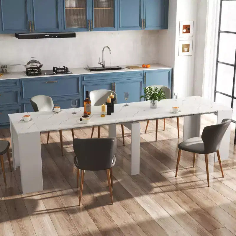 CLIHOME 118.11 Grande Table Console Extensible Multifonctionnelle, Table à Manger pour 5 à 8 Personnes