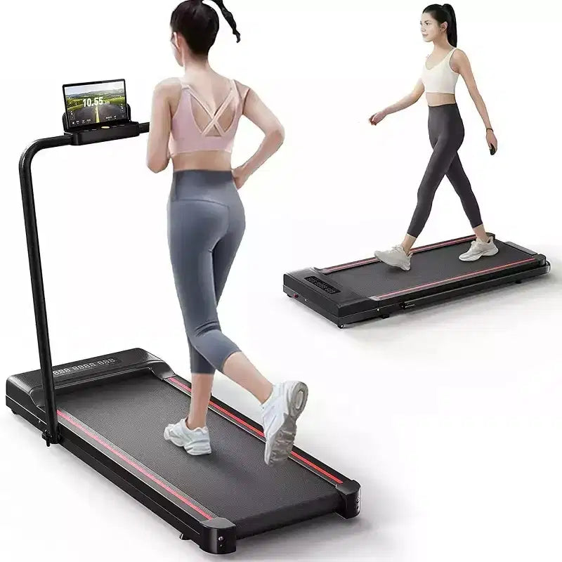 Treadmill, Walking Pad, Under Desk Treadmill, 3-in-1 Folding Treadmill for Home, Portable Electric Treadmill, Black Red