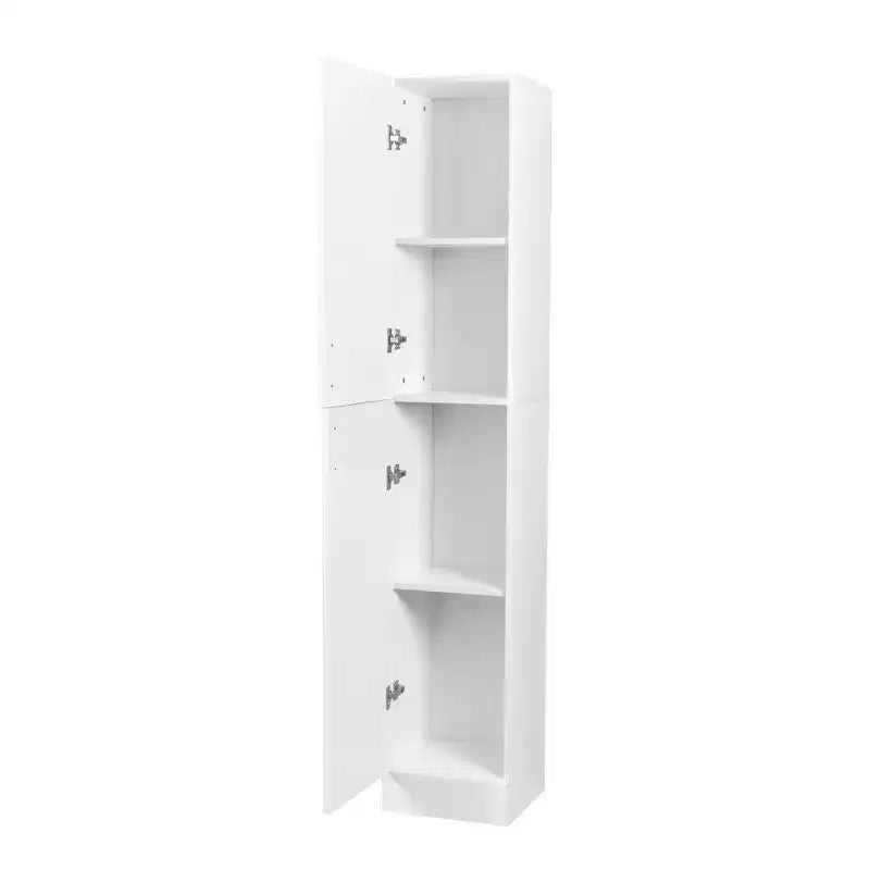 CLIHOME Armoires de rangement décoratives autoportantes à 2 portes avec étagères réglables