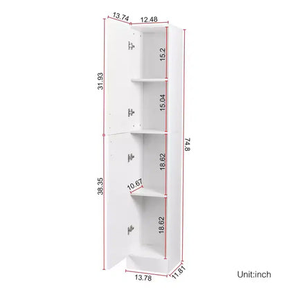 CLIHOME Armoires de rangement décoratives autoportantes à 2 portes avec étagères réglables