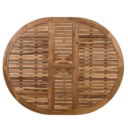 Ensemble de table et chaises de salle à manger GDFStudio Eden, 5 pièces, extensible, en bois et fer, moderne, pour patio