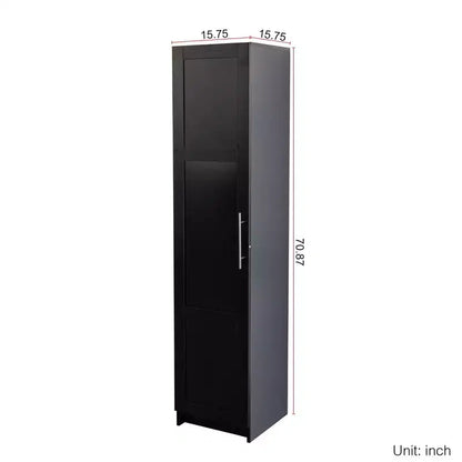 CLIHOME Tall 3-Tier Stackable Wall Mounted Storage Cabinet With Adjustable Shelves