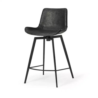 Maven Lane Victor Counter Stool with Faux Leather 26