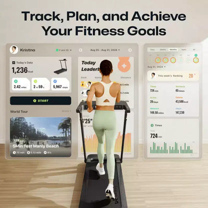 UREVO Foldi 3S Treadmill with Desk | Adjustable, Foldable, Smart Treadmill