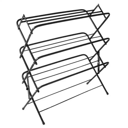 Zenree 4-Tier Foldable Metal Shoe Rack Shelf, Matte Black