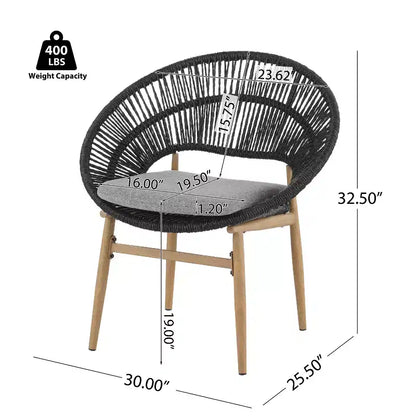 Christopher Knight Home Corey 7 Piece Rustic Outdoor Rattan, Metal and Acacia Wood Dining Set