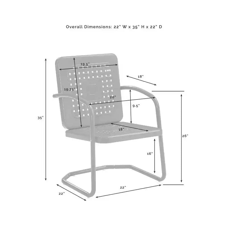 HomeStock Bates – Ensemble repas extérieur 5 pièces en métal avec table à manger et 4 fauteuils