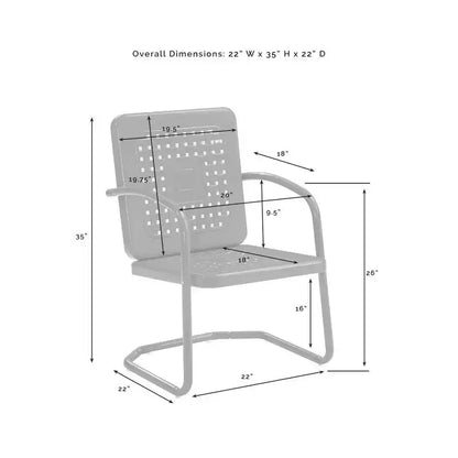 HomeStock Bates – Ensemble repas extérieur 5 pièces en métal avec table à manger et 4 fauteuils