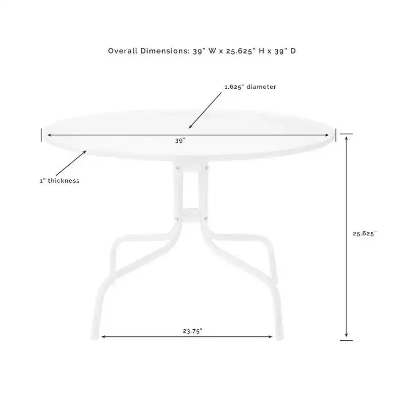HomeStock Bates – Ensemble repas extérieur 5 pièces en métal avec table à manger et 4 fauteuils